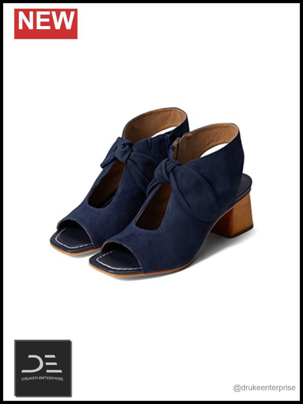 Bernardo Lizzie Women's Leather Block Heel Sandals Square Open Toe Slingback
